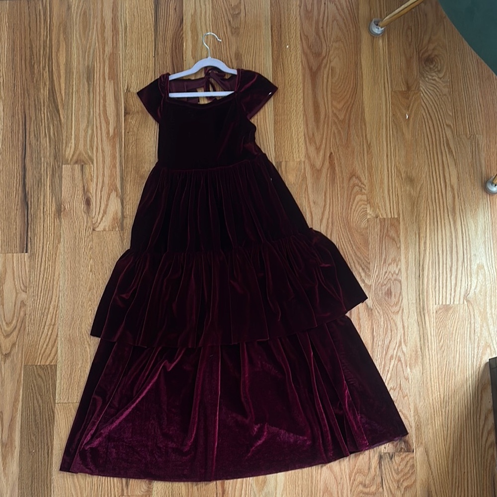 Beautiful size 8 girls Joyfolie  velvet maxi dress - perfect for Christmas!